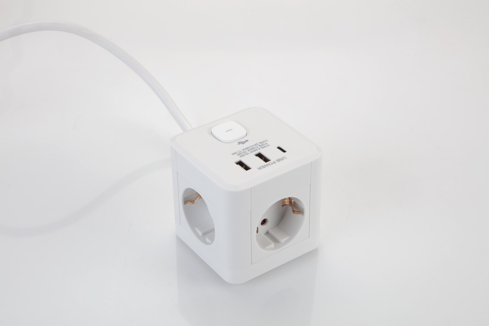 Base Múltiple Cubo Enchufes - USB